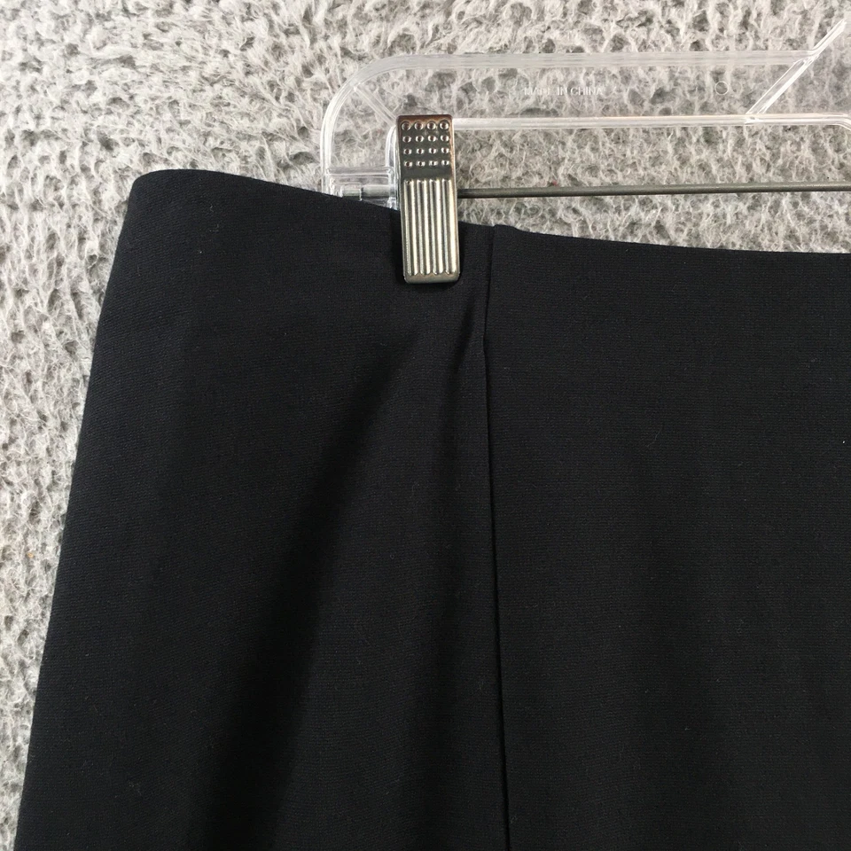 Falda de sirena Ava & Viv línea A para mujer 1X cintura elástica frontal plana negra Foto 3 de 4