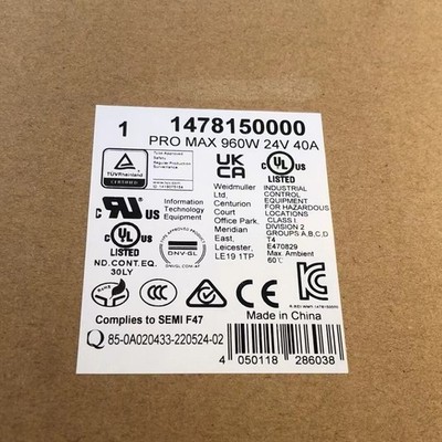 1PCS New Weidmuller MAX 960W 24V 40A 1478150000 Power Supply Free Shipping#QW