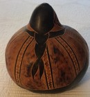 Cesar Aquino Veli Handmade Carved Gourd Art Woman With Braids Yarn Rattle — photo 4