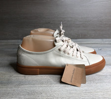 Frye Gia Low Lace Ivory Leather Lace Up Sneakers Shoes Women  s Size 8