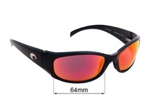 SFx Replacement Sunglass Lenses fits Costa Del Mar HammerHead - 64mm Wide