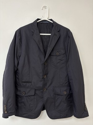 Massimo Dutti Navy Nadelstreifen Stepp Blazer Jacke Herren EU 52 US 42