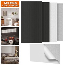 4/8/12pcs 3D Wandpaneele Akustikpaneele Lamellenwand Platte Akustik Langformat