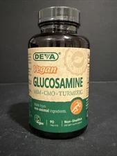 Deva Vegan Glucosamine Msm-Cmo-Turmeric 90 Tabs Exp 04/30/2027