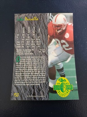 John Parella Nebraska Rookie 1993 Classic Games BLANK FRONT ERROR