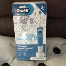 Oral-B Kids Electric Toothbrush 3 Oscillating Rechargeable Timer Blue/White