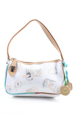 GIAN MARCO VENTURI Minitasche Klein Damen Tasche weiß-wollweiß-türkis