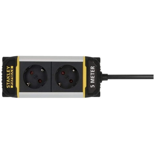 Stanley ALU 5m Mehrfachstecker 2-Fach mit Halte-Clip Aufhängung Steckdosenleiste - Bild 7 von 10