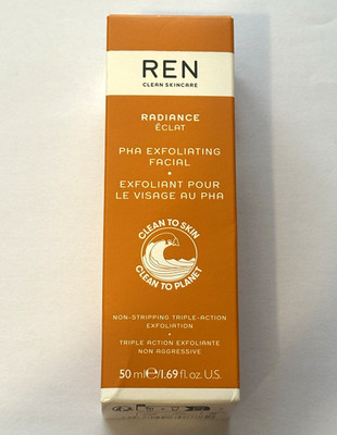 REN Radiance PHA Exfoliating Facial Scrub, Vegan, 1.69 fl oz