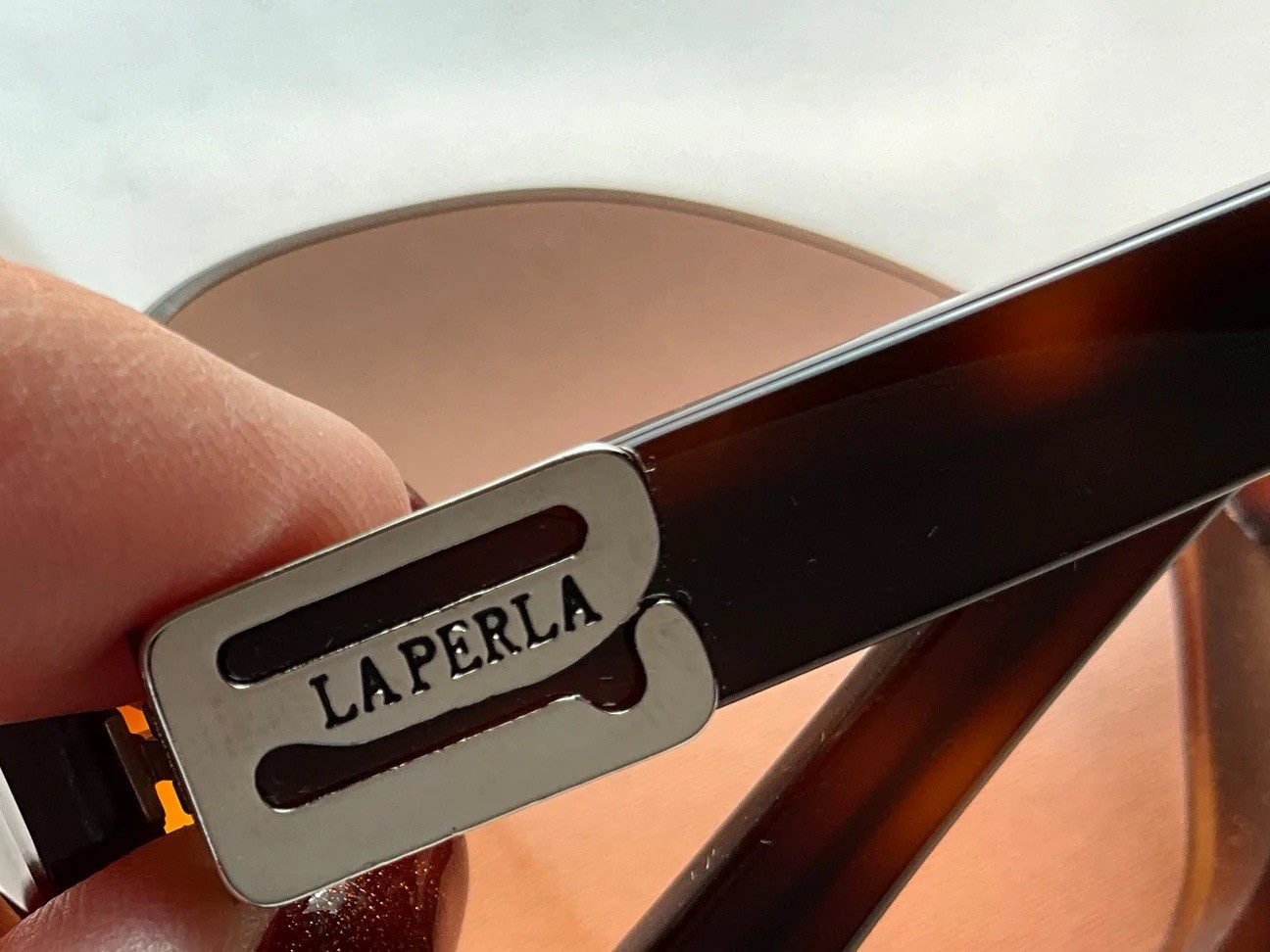 LA PERLA TORTOISE HALF FRAMES SUNGLASSES - image 4