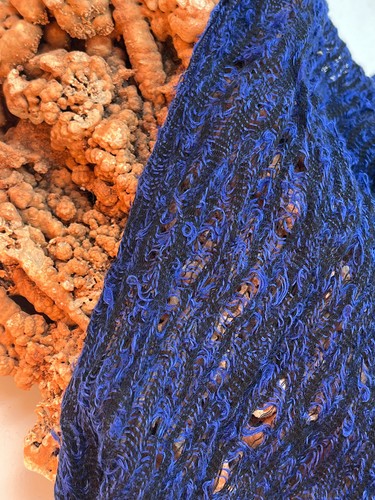 Indigo Blue Unique Natural Fabrics:  Sheer, Textured Cotton Linen By 2 Meters. - Picture 1 of 14