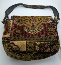 Vintage Boho Carpet Bag Shoulder Purse – Tapestry Style Handmade Retro Satchel