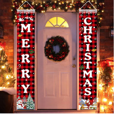 Christmas Decorations Banner 72x12 Wall Door Welcome Sign Outdoor Indoor