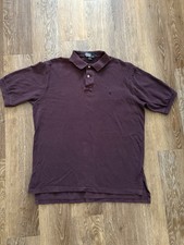Vintage 90s Polo Ralph Lauren Polo Shirt Mens L Purple Made in USA Pony Logo