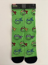 Odd Sox Retro Turtles Teenage Mutant Ninja Turtles Heads Knit Socks Men's 6-13