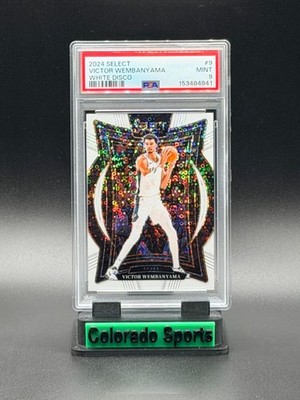 VICTOR WEMBANYAMA 2024-25 Select #9 White Disco Prizm 21/75 PSA 9 Mint