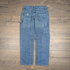 Blue Vintage Lee Dungaree Carpenter Jeans Baggy Skater Straight Leg W30 L30