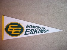 1970'S 1980'S EDMONTON ESKIMOS CFL FOOTBALL PENNANT DAVE CUTLER AUTOGRAPH AUTO