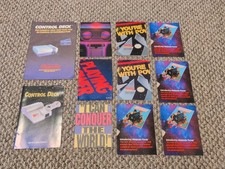 Lot 11 Vintage NES Nintendo Power ROB Insert Promo Poster Advert Retro Manuals