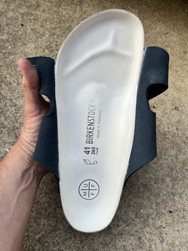 RARO sandali uomo Birkenstock Arizona squisiti Patrik Muff blu navy 8 R/41 - Foto 7 di 22
