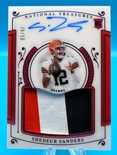 2025 National Treasures On Card Auto Shedeur Sanders Rookie Treasures Gold /10
