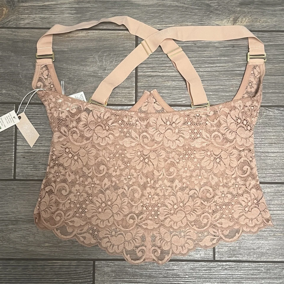 Nuevo con etiquetas Corsé We Are HAH Free People Bustier Top Talla Grande Busta Move Cobre Rosa Foto 4 de 4
