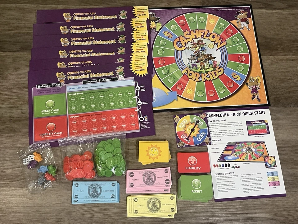 Rich Dad CASHFLOW for Kids, Educational Board Game for Children Ages 6+ Complete - Image 3 of 4