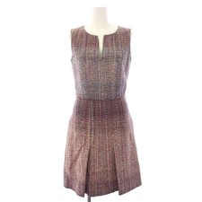 Chanel Tweed Sleeveless Dress Multicolor Size 36 Chest 16.3 in Length 34.3 in