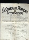 Tr§ès belle lettre autographe de George-anquetil à Maurice Donnay