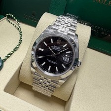 Rolex 2025 Datejust 41 mm automatico 126300 quadrante nero bastone data cinturino giubileo orologio SS