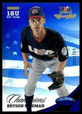 2013 Panini USA Champions National Team Mirror Blue Bryson Brigman Rookie