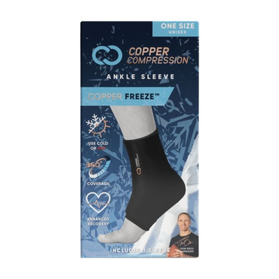 #ad CopperFreeze Ankle Sleeve Hot amp; Cold Therapy for Pain Relief One Size $23.98