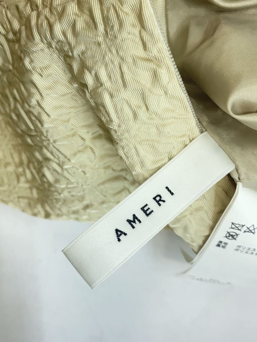 AMERI Jacquard Ruffle Hem Skirt M Polyester BEG 0… - image 4