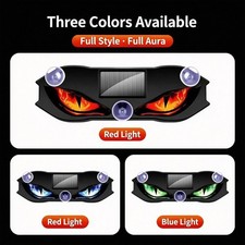 Wireless Solar Devil Eye Led Car Light No-drill Dynamic Window Warning Lamp