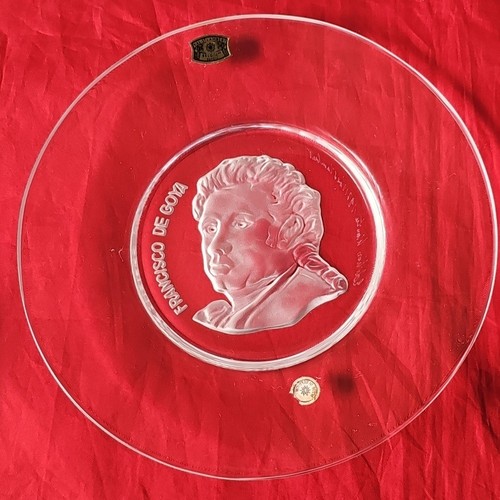 Plato Coleccionable Cristal Val St. Lambert Old Masters 1971 El Graco y Goya - Imagen 4 de 11