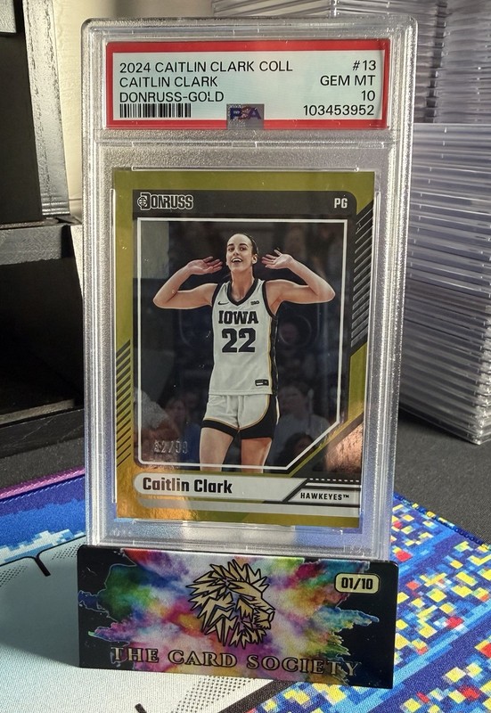 2024 Caitlin Clark Collection Donruss Gold /99 PSA 10 Pop 2