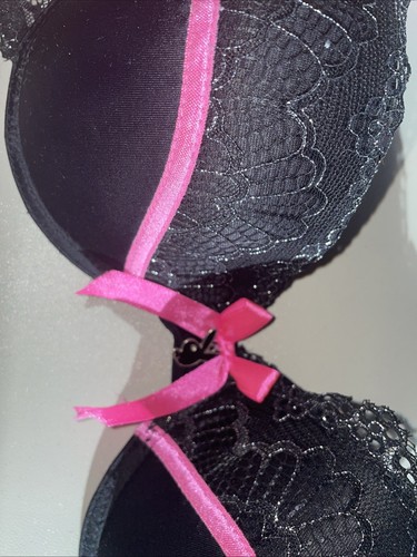 Playboy Intimates Black With Pink Bows - Picture 4 of 15
