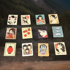 Vintage Japanese Stickers Matte Girlfriend, Girls, for Laptop, Phone 12 Pieces