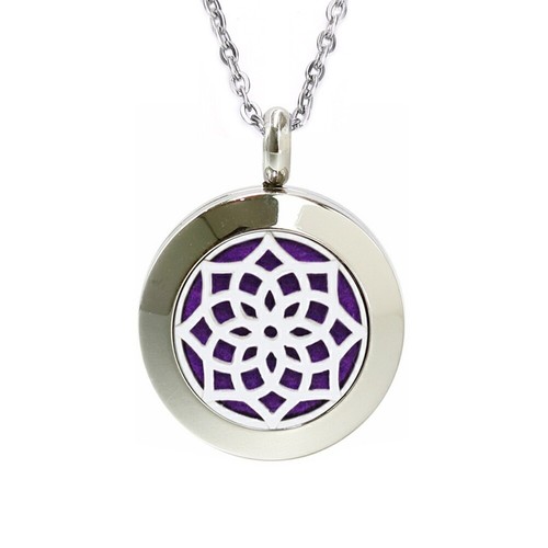 Collar Colgante Aroma Acero Inoxidable 20mm Perfume Aceite Esencial Difusor - Imagen 11 de 93