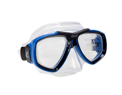 Cressi Sub Focus 2 Lens Scuba Diving Silicone Mask Made in Italy Blue