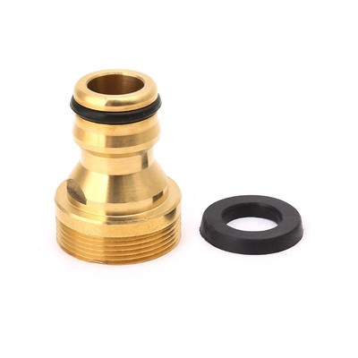 Water Pipe Brass Threaded Faucet Hose Connector Tube Tap Adaptor