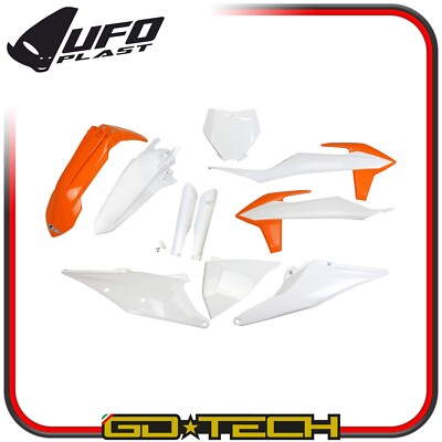 KIT KUNSTSTOFF VERKLEIDUNG KTM SX SX-F 125 150 250 350 450 2019-2022 WEISS ORANGE