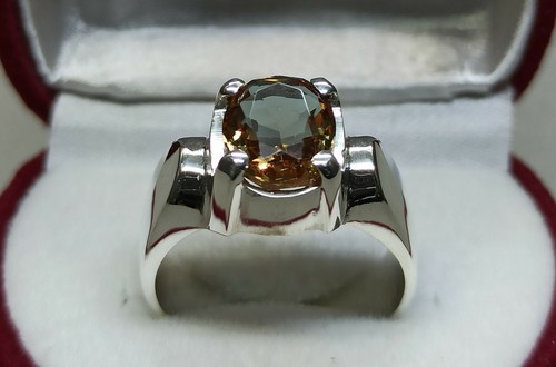 Oval Cut 3 Carat Alexandrite Sterling Silver 925 Handmade Alexandrite Women Ring - Picture 3 of 12