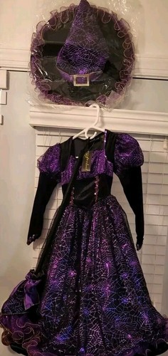 * NEW * GIRLS WITCH COSTUME ( 3PC ) SET SIZE MED. * 10-12 - Picture 4 of 15