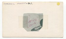 Carte index 3x5 signée Darrall Imhoff dédicacée signature NBA basketball