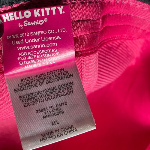 Sanrio Hello Kitty Girls Fedora Hat Sequin Band Felt Hot Pink White Tie Dye M/L - Picture 21 of 21