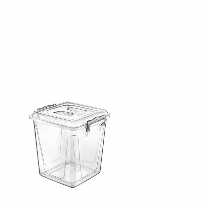 Clear Plastic Storage Box Lid Clip Locking Home Kitchen Food