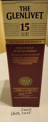 The GlenLivet 15 Jahre 2002/2017 French Oak Reserve, Sammlerstück, Top Zustand
