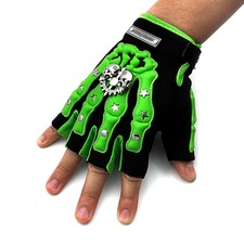 Gothic Fingerless Skull Biker Cycling Sport Gloves for Men/Women