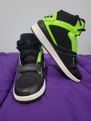 Jordan Flight Strap Black Flash Lime SIZE 11